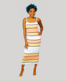 Striped Multi Color Body Con